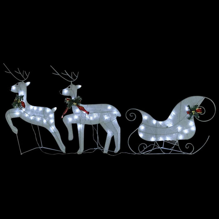 Decor de Crăciun cu reni și sanie, 140 LED-uri, alb, exterior WALTI