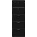 Pantofar, negru, 59x17x169 cm, lemn compozit - WALTI WALTI