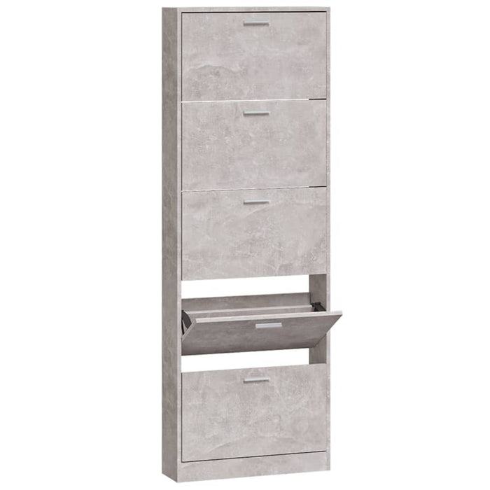 Pantofar, gri beton, 59x17x169 cm, lemn compozit - WALTI WALTI