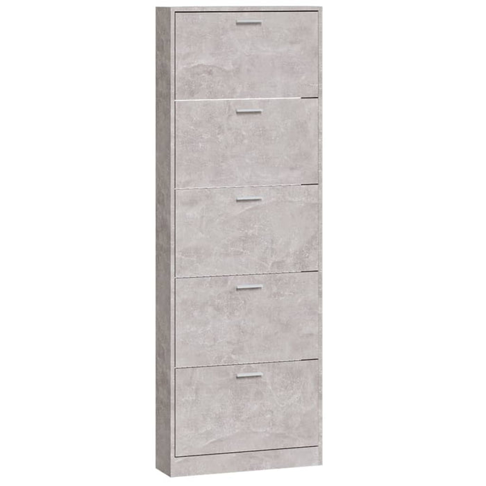 Pantofar, gri beton, 59x17x169 cm, lemn compozit - WALTI WALTI