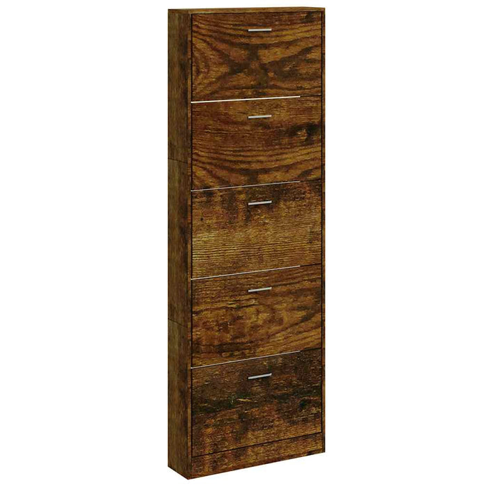 Pantofar, stejar fumuriu, 59x17x169 cm, lemn compozit - WALTI WALTI