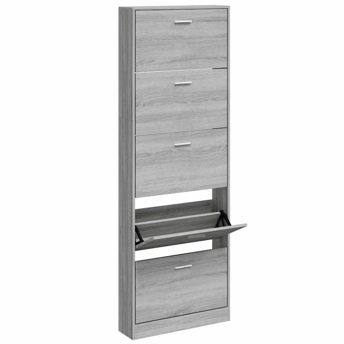 Pantofar, gri sonoma, 59x17x169 cm, lemn prelucrat - WALTI WALTI