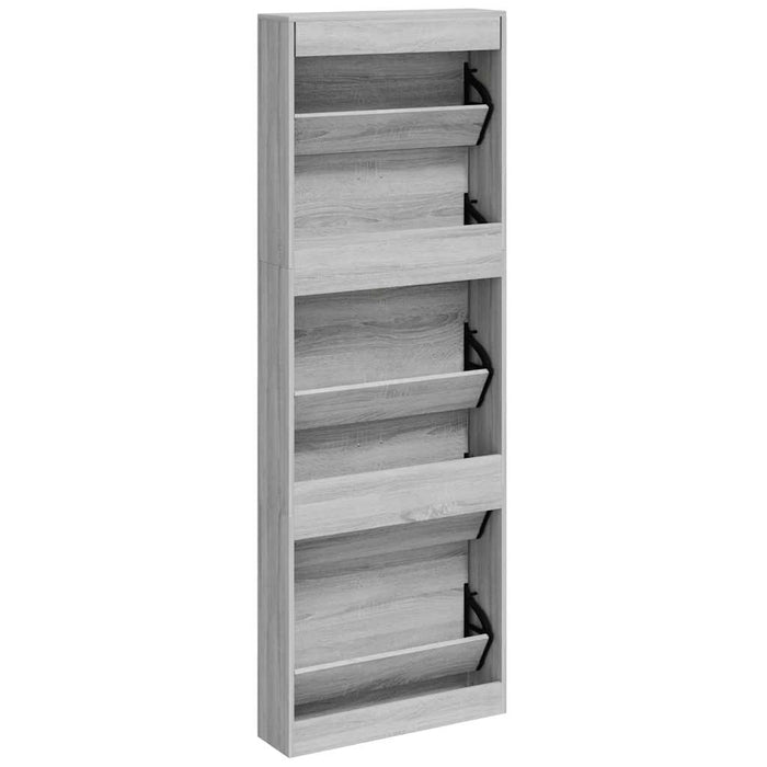 Pantofar, gri sonoma, 59x17x169 cm, lemn prelucrat - WALTI WALTI