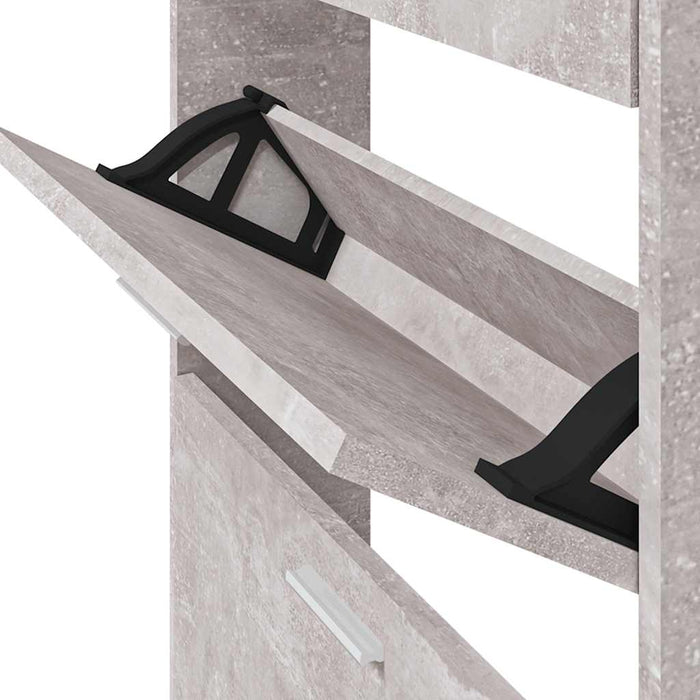 Pantofar, gri beton, 59x17x150 cm, lemn compozit - WALTI WALTI