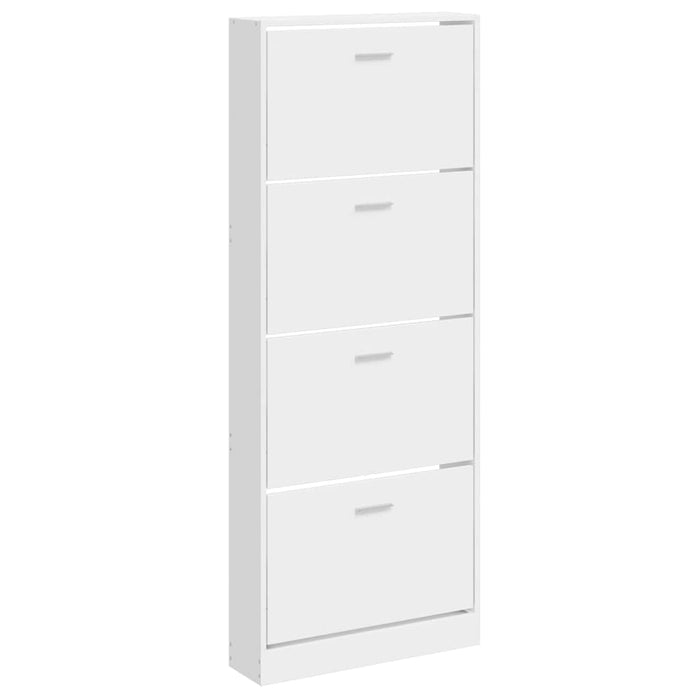 Pantofar, alb extralucios, 59x17x150 cm, lemn compozit - WALTI WALTI