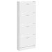 Pantofar, alb extralucios, 59x17x150 cm, lemn compozit - WALTI WALTI