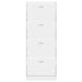 Pantofar, alb extralucios, 59x17x150 cm, lemn compozit - WALTI WALTI