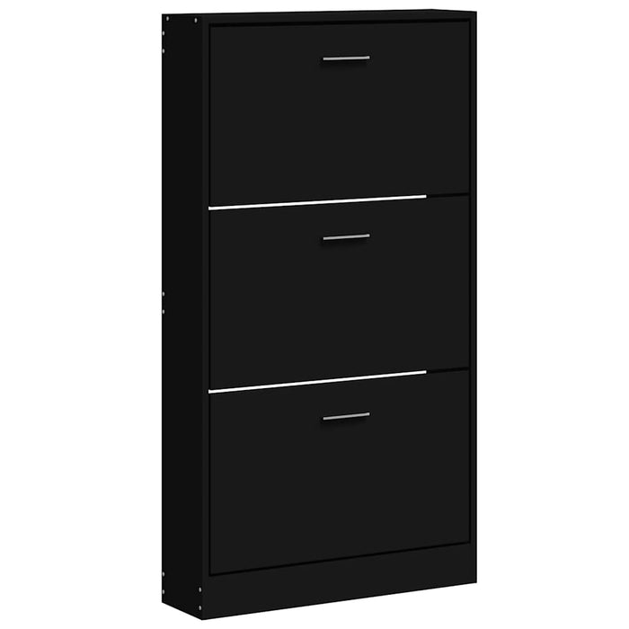 Pantofar, negru, 59x17x108 cm, lemn compozit - WALTI WALTI