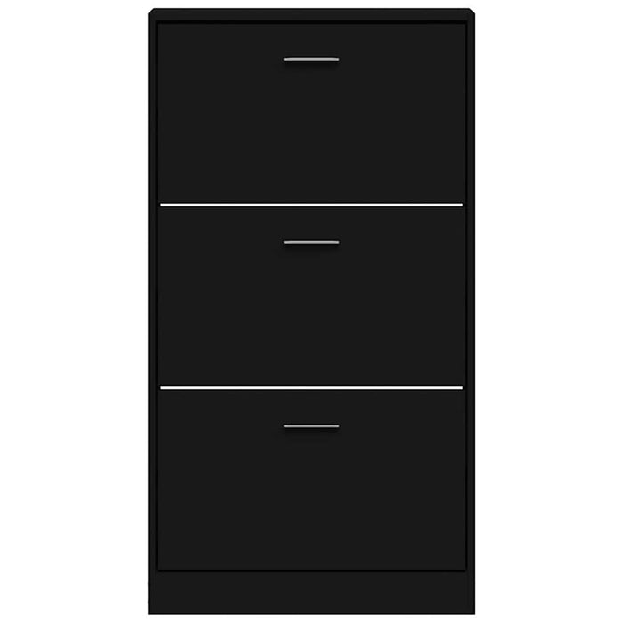 Pantofar, negru, 59x17x108 cm, lemn compozit - WALTI WALTI