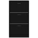 Pantofar, negru, 59x17x108 cm, lemn compozit - WALTI WALTI