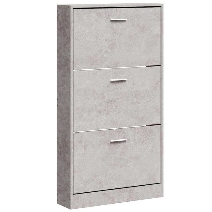 Pantofar, gri beton, 59x17x108 cm, lemn compozit - WALTI WALTI