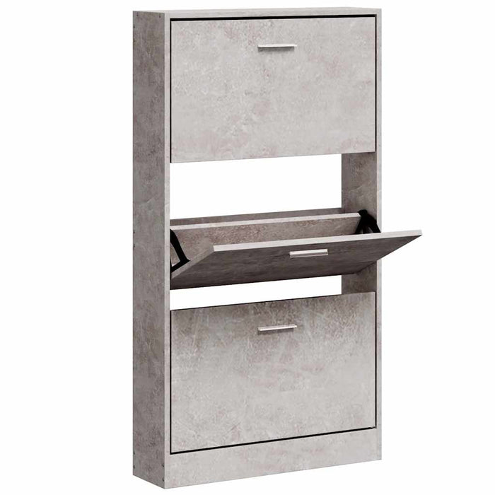 Pantofar, gri beton, 59x17x108 cm, lemn compozit - WALTI WALTI