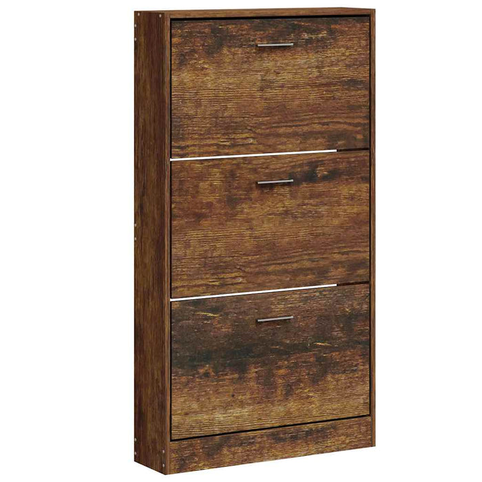 Pantofar, stejar fumuriu, 59x17x108 cm, lemn compozit - WALTI WALTI