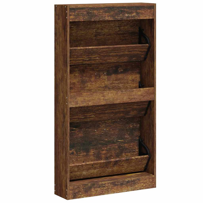 Pantofar, stejar fumuriu, 59x17x108 cm, lemn compozit - WALTI WALTI