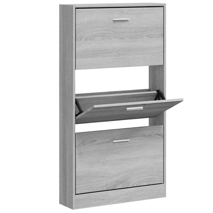 Pantofar, gri sonoma, 59x17x108 cm, lemn prelucrat - WALTI WALTI