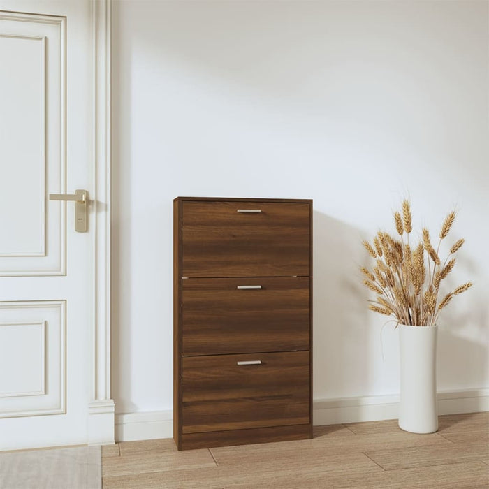 Pantofar, stejar maro, 59x17x108 cm, lemn compozit - WALTI WALTI