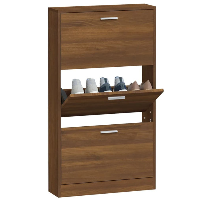 Pantofar, stejar maro, 59x17x108 cm, lemn compozit - WALTI WALTI