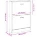 Pantofar, negru, 59x17x81 cm, lemn compozit - WALTI WALTI