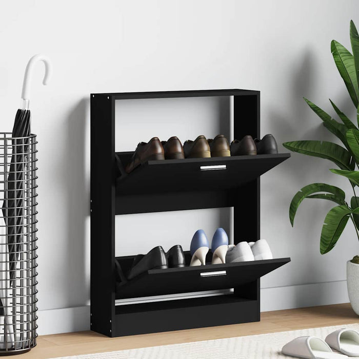 Pantofar, negru, 59x17x81 cm, lemn compozit - WALTI WALTI