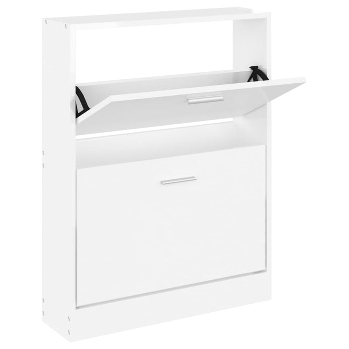 Pantofar, alb extralucios, 59x17x81 cm, lemn prelucrat - WALTI WALTI
