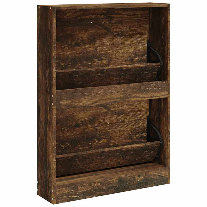 Pantofar, stejar fumuriu, 59x17x81 cm, lemn compozit - WALTI WALTI