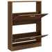 Pantofar, stejar maro, 59x17x81 cm, lemn prelucrat - WALTI WALTI