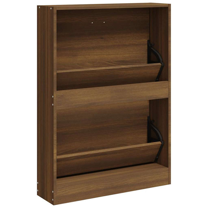 Pantofar, stejar maro, 59x17x81 cm, lemn prelucrat - WALTI WALTI
