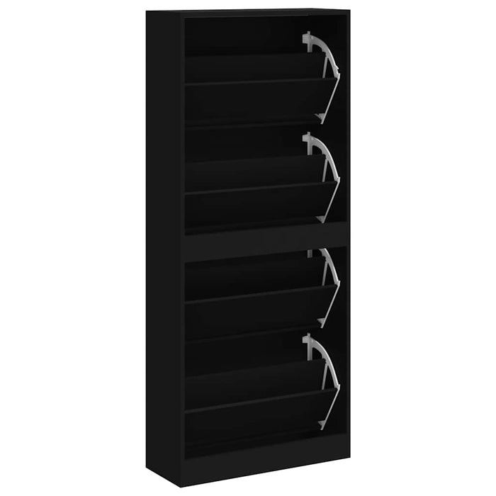 Pantofar, negru, 63x24x147 cm, lemn compozit - WALTI WALTI