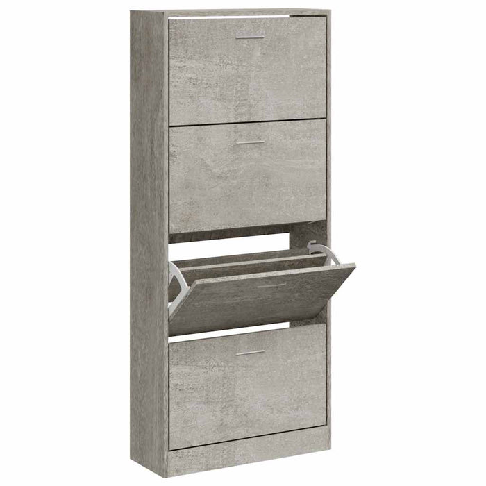 Pantofar, gri beton, 63x24x147 cm, lemn compozit - WALTI WALTI