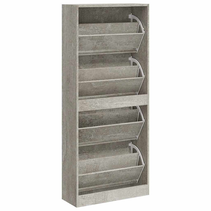 Pantofar, gri beton, 63x24x147 cm, lemn compozit - WALTI WALTI