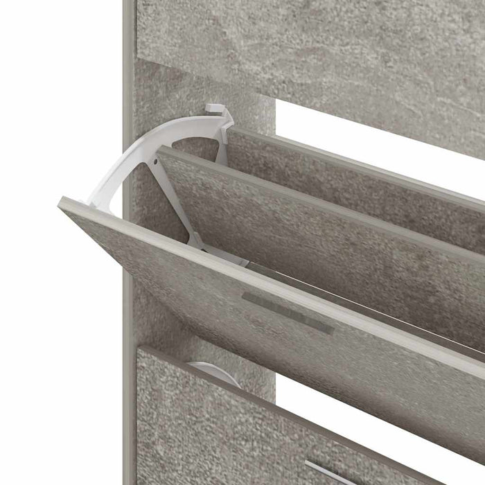 Pantofar, gri beton, 63x24x147 cm, lemn compozit - WALTI WALTI