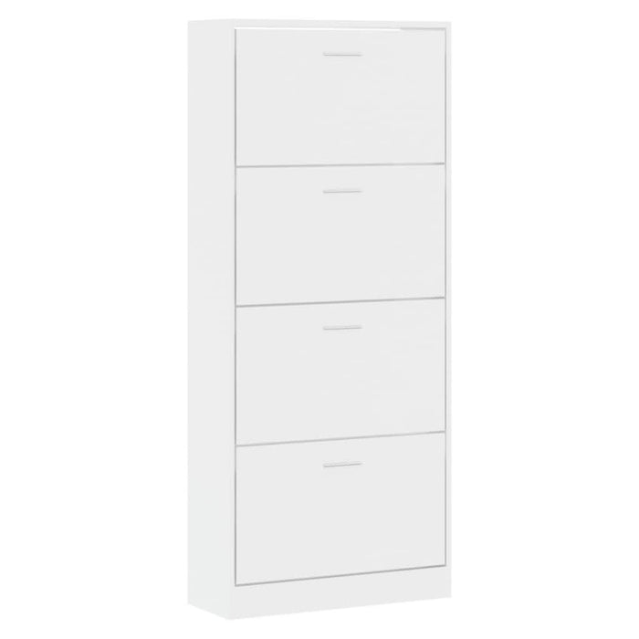 Pantofar, alb extralucios, 63x24x147 cm, lemn compozit - WALTI WALTI