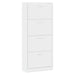 Pantofar, alb extralucios, 63x24x147 cm, lemn compozit - WALTI WALTI