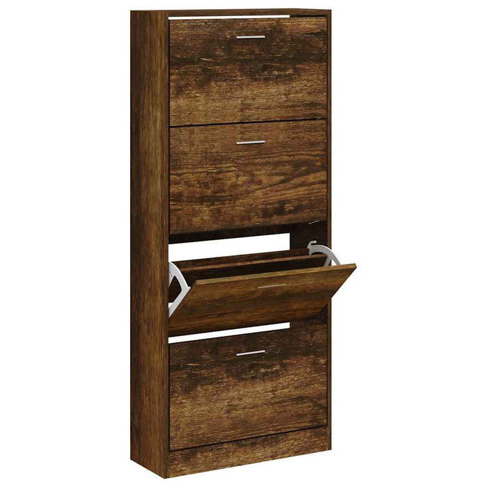 Pantofar, stejar fumuriu, 63x24x147 cm, lemn compozit - WALTI WALTI