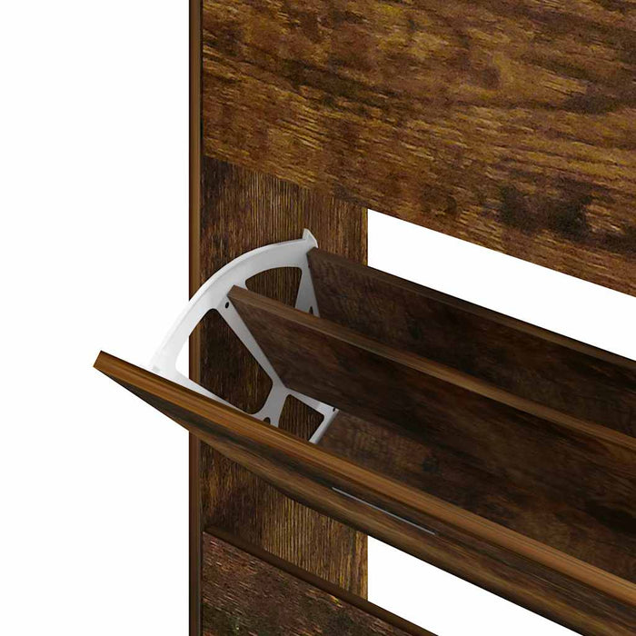 Pantofar, stejar fumuriu, 63x24x147 cm, lemn compozit - WALTI WALTI