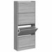 Pantofar, gri sonoma, 63x24x147 cm, lemn prelucrat - WALTI WALTI