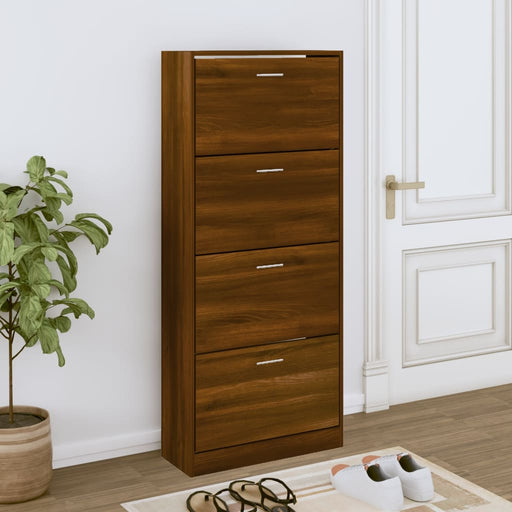 Pantofar, stejar maro, 63x24x147 cm, lemn compozit - WALTI WALTI