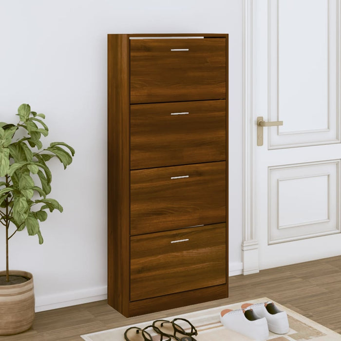 Pantofar, stejar maro, 63x24x147 cm, lemn compozit - WALTI WALTI