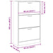 Pantofar, alb, 63x24x103 cm, lemn compozit - WALTI WALTI