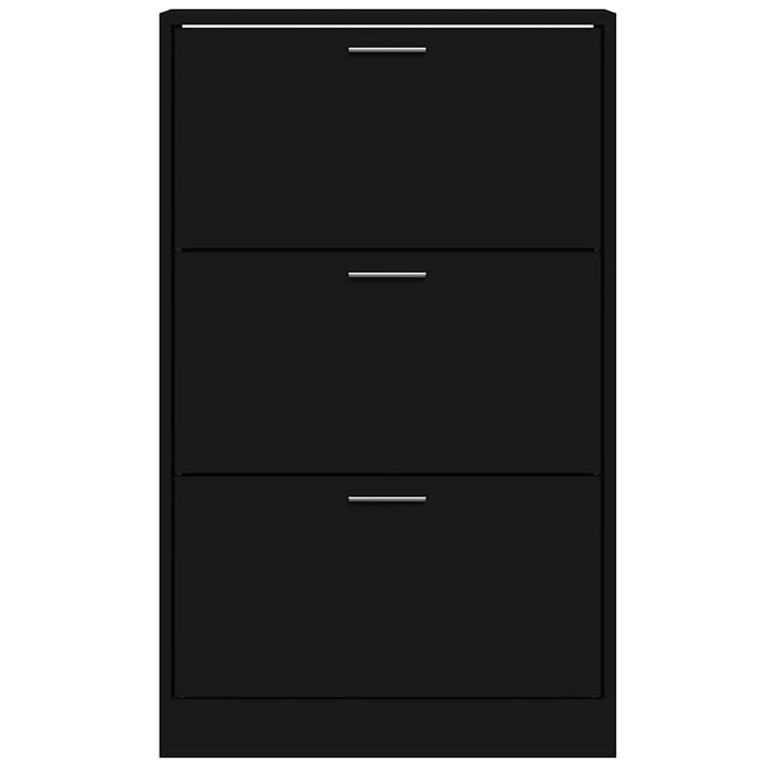 Pantofar, negru, 63x24x103 cm, lemn compozit - WALTI WALTI