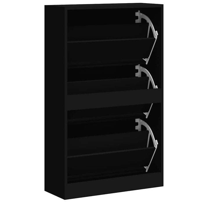 Pantofar, negru, 63x24x103 cm, lemn compozit - WALTI WALTI