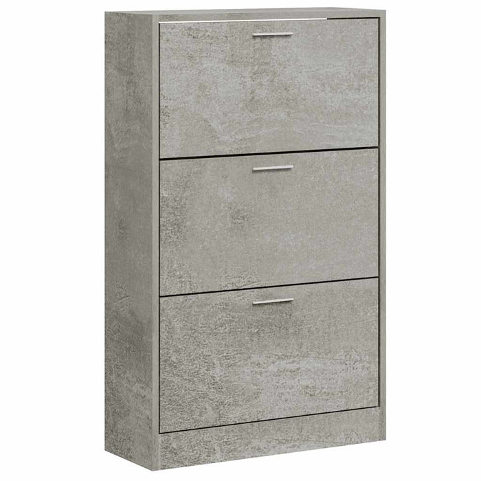Pantofar, gri beton, 63x24x103 cm, lemn compozit - WALTI WALTI