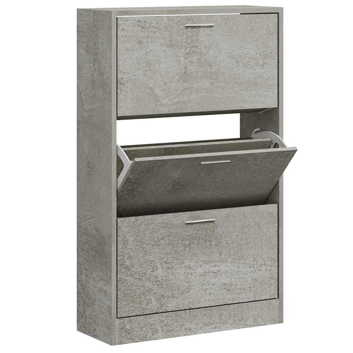 Pantofar, gri beton, 63x24x103 cm, lemn compozit - WALTI WALTI