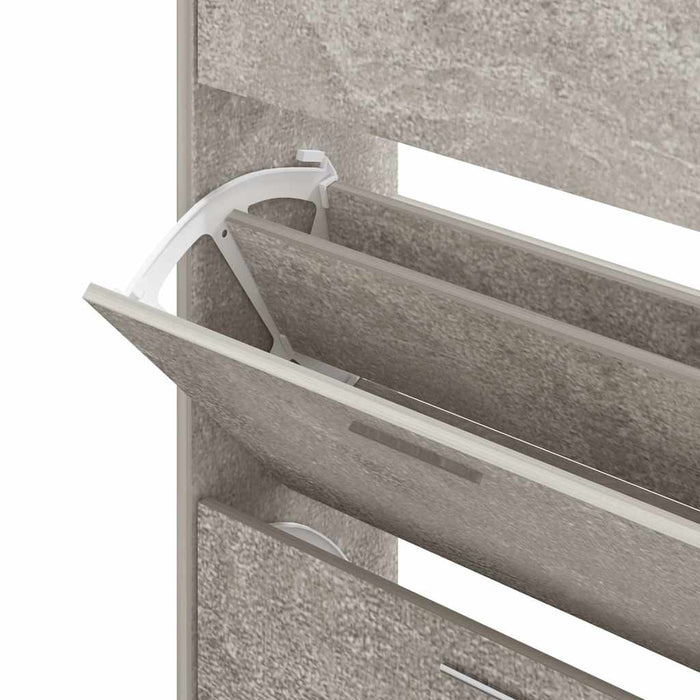 Pantofar, gri beton, 63x24x103 cm, lemn compozit - WALTI WALTI