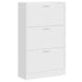 Pantofar, alb extralucios, 63x24x103 cm, lemn compozit - WALTI WALTI