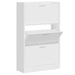Pantofar, alb extralucios, 63x24x103 cm, lemn compozit - WALTI WALTI