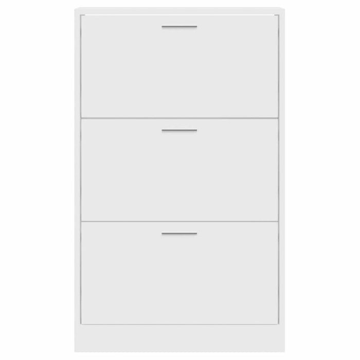Pantofar, alb extralucios, 63x24x103 cm, lemn compozit - WALTI WALTI