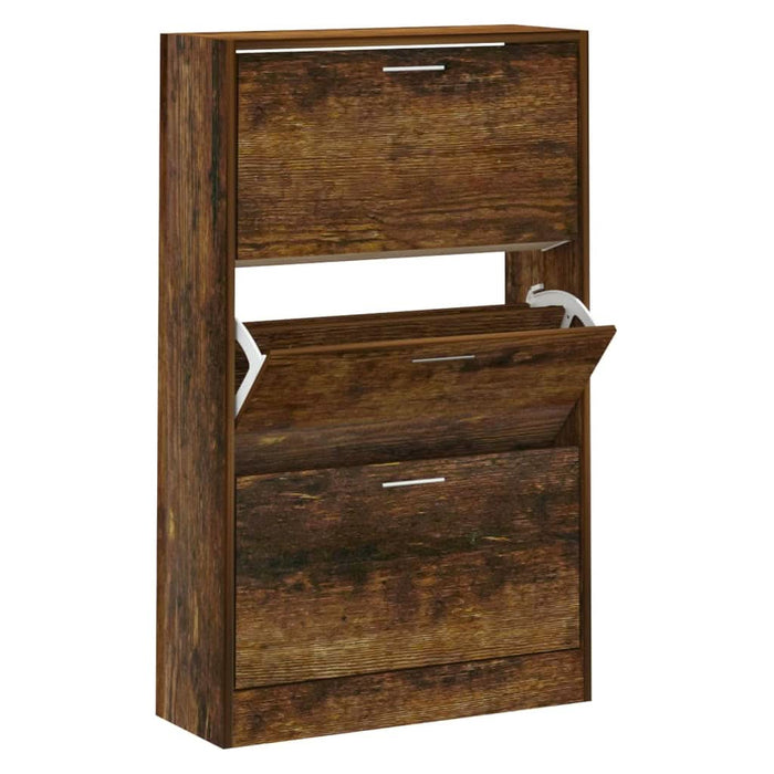 Pantofar, stejar fumuriu, 63x24x103 cm, lemn compozit - WALTI WALTI