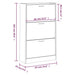 Pantofar, stejar fumuriu, 63x24x103 cm, lemn compozit - WALTI WALTI