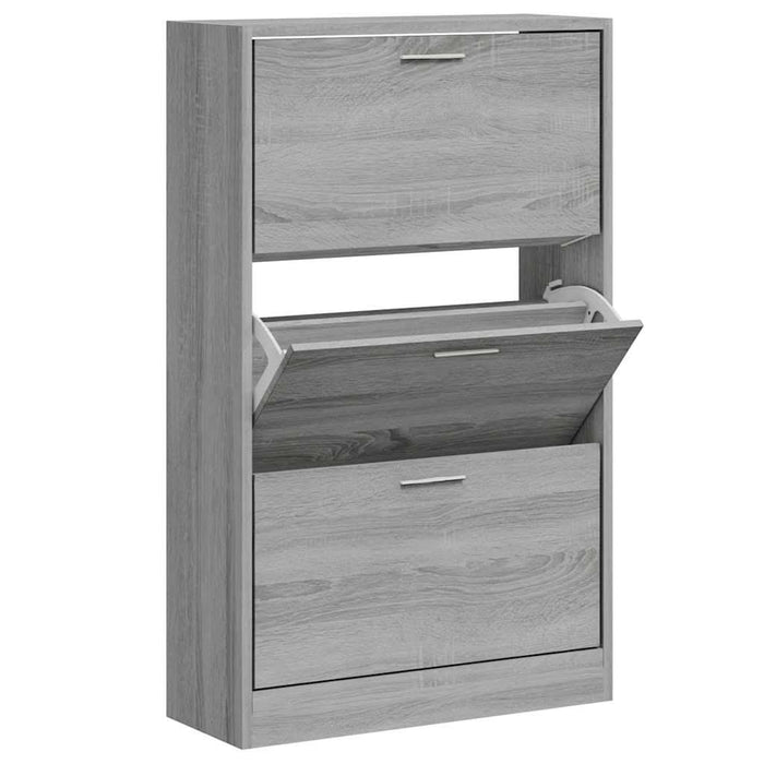 Pantofar, gri sonoma, 63x24x103 cm, lemn prelucrat - WALTI WALTI